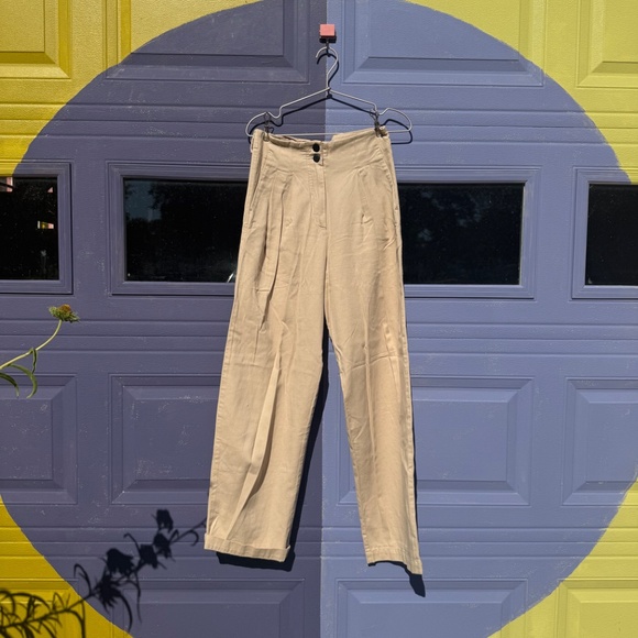 Malene Birger Tan Pleated Trousers - Picture 2 of 3